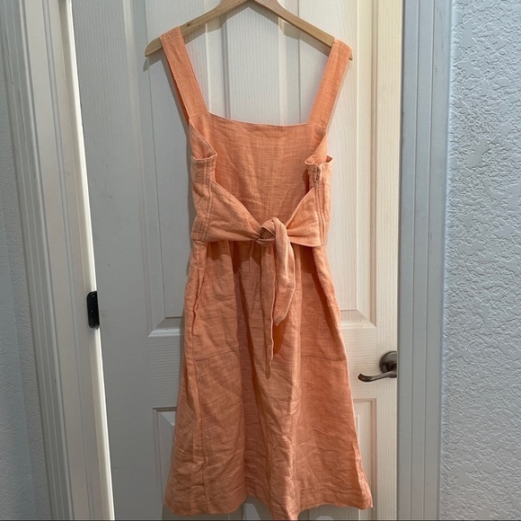 NWT Anthropologie Ingalla Tie Waist Dress Women size 16 peach summer plus size - Picture 6 of 12